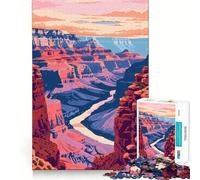 Rompecabezas de 1000 Piezas para Adultos con Paisaje del Gran Cañón Arte Articulaciones Suaves Diversión Juego para ejercitar la Mente Juego Casual Diversión de cumpleaños (38x26cm)