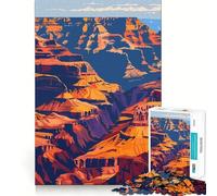 Rompecabezas de 1000 Piezas para Adultos con Paisaje del Gran Cañón,diseño artístico,articulaciones Suaves,Divertido Rompecabezas de lógica,Juego Casual,Escena navideña (38x26cm)