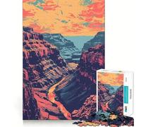 Rompecabezas de 1000 piezas para adultos con paisaje del Gran Cañón,diseño artístico de corte preciso,desafío inteligente,juego divertido para el tiempo libre,decoración navideña para la pared 38x26cm