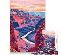 Rompecabezas de 1000 Piezas para Adultos con Paisaje del Gran Cañón,diseño artístico, Ideal para divertirse resolviendo Problemas,un Juego Relajante y Divertido,Perfecto como Regalo