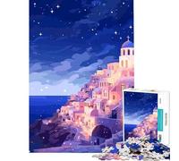 Rompecabezas de 1000 Piezas para Adultos con Paisaje Griego Ideal para Viajar Juego Imposible Juguetes adictivos para Cultivar la Paciencia Regalos de cumpleaños para la diversión Familiar 38x52cm