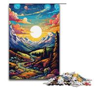 Rompecabezas de 1000 Piezas para Adultos con Paisaje psicodélico Colorido Un Juego desafiante Una Obra de Arte Apto para Adolescentes de 14 años en adelante 1000 Piezas (38 x 26 cm)