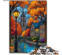 Rompecabezas de 1000 Piezas para Adultos con Paisaje Urbano otoñal Un Juego desafiante Ideal para Regalar a Toda la Familia (26x38cm)