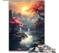 Rompecabezas de 1000 Piezas para Adultos con paisajes Coloridos de Madera, Navidad y Año Nuevo, 50x75cm para Juegos interactivos Familiares
