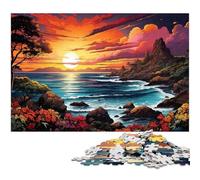 Rompecabezas de 1000 Piezas para Adultos con paisajes psicodélicos Coloridos Rompecabezas de Papel para Adultos Un Gran Regalo para Navidad 1000 Piezas (38 x 26 cm)