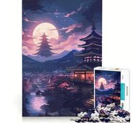 Rompecabezas de 1000 Piezas para Adultos con paisajes Vintage de Japón Juegos Familiares un Reto para completar Que fomenta el Amor Entre Parejas 38x52cm