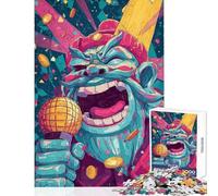 Rompecabezas de 1000 Piezas para Adultos con Personaje Cantante micrófono y Confeti Juego Interactivo Que Mejora la Memoria y es antiestrés Colección de Artistas Bellas Artes (38x26cm)