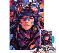 Rompecabezas de 1000 piezas para adultos con personaje femenino cyberpunk desafío de inteligencia cerebral juguetes adictivos juegos relajantes actividades familiares regalo divertido (tamaño 38x26cm)