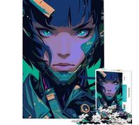 Rompecabezas de 1000 Piezas para Adultos con Personaje Femenino Cyberpunk Juguete Intelectual Juego Familiar Ideal para Parejas Un Gran Regalo para los Amantes de los Juegos (Tamaño 38x52cm)