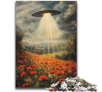 Rompecabezas de 1000 Piezas para Adultos,con Pintura al óleo de Nave Espacial Extraterrestre para Adolescentes,Ideal para aliviar el estrés,un desafío difícil,decoración única para el hogar y Regalos