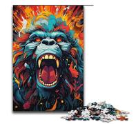 Rompecabezas de 1000 Piezas para Adultos con Pintura Colorida de orangután Toda la Familia. 1000 Piezas (38 x 26 cm).