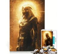 Rompecabezas de 1000 Piezas para Adultos con póster de Dioses egipcios Juegos Divertidos para ejercitar la Mente y Las Manos Toda la Familia 38x52cm