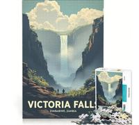Rompecabezas de 1000 Piezas para Adultos con póster de Las Cataratas Victoria, Juego Educativo, Carrera de Velocidad Manual, Regalo de cumpleaños, Regalos de Viaje 38x52cm