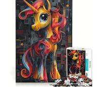 Rompecabezas de 1000 Piezas para Adultos con póster de My Little Pony Juegos educativos Mejora la Memoria cumpleaños y Navidad 38x26cm