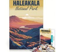 Rompecabezas de 1000 Piezas para Adultos con póster del Parque Nacional Haleakala, Juego Interactivo, Carrera de Velocidad Manual, con Piezas de Formas aleatorias Que encajan Perfectamente 50x75cm