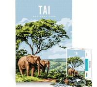 Rompecabezas de 1000 Piezas para Adultos con póster del Parque Nacional Tai Juego Divertido para desarrollar la Capacidad de razonamiento y para Pasar un Buen rato en el Tiempo Libre Ideal para