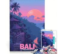 Rompecabezas de 1000 Piezas para Adultos con póster estético de Bali, Juguete Educativo, Entrena tu Cerebro y Tus Manos, cumpleaños 50x75cm