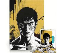 Rompecabezas de 1000 Piezas para Adultos con Retrato de Bruce Lee, Ideal para Relajarse y divertirse Un Reto desafiante Toda la Familia 38x26cm