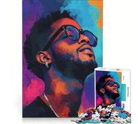 Rompecabezas de 1000 Piezas para Adultos con Retrato de Kid Cudi, Juego de ingenio, dificultad Alta, cumpleaños y Navidad 38x52cm