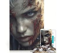 Rompecabezas de 1000 Piezas para Adultos con Retrato de un Guerrero herido Juguetes antiestrés decoración del hogar Regalos de cumpleaños 38x26cm