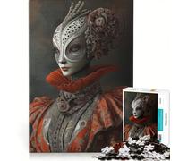Rompecabezas de 1000 Piezas para Adultos con Retrato de una Dama Steampunk Juegos educativos Divertidos y con Humor Regalo de cumpleaños obsequios 50x75cm