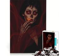Rompecabezas de 1000 Piezas para Adultos con Retrato del Día de Muertos, Juego Interactivo para Padres e Hijos, Toda la Familia 38x52cm