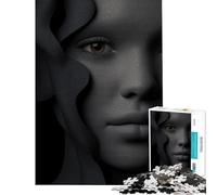 Rompecabezas de 1000 Piezas para Adultos con Retrato Texturizado y Tela fluida Rompecabezas para Adultos Que Requiere práctica análisis y lógica Difícil y desafiante (Tamaño 38x52cm)