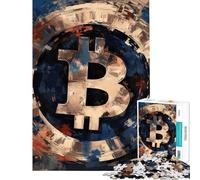 Rompecabezas de 1000 Piezas para Adultos con símbolo de Bitcoin Rompecabezas para Adolescentes Juguetes antiestrés Divertidos y con Humor Actividades entretenidas en casa (tamaño 38x52cm)
