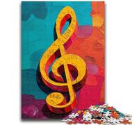 Rompecabezas de 1000 Piezas para Adultos con símbolos Musicales Cada Pieza es única Un Juego desafiante y Divertido para Toda la Familia (75x50cm)