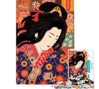 Rompecabezas de 1000 Piezas para Adultos con temática de actores de Kabuki japoneses Juegos Familiares para divertirse en Familia Difícil y desafiante (tamaño 38x52cm)