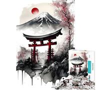 Rompecabezas de 1000 Piezas para Adultos con temática de Cultura Japonesa Ayuda a ejercitar el Cerebro Regalos para Mujeres Juguete Educativo para Mayores de 14 años Juego 38x52cm