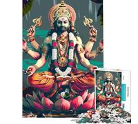 Rompecabezas de 1000 Piezas para Adultos con temática del Dios hindú Brahma Juego práctico Divertido y Original cumpleaños (tamaño 38x52cm)