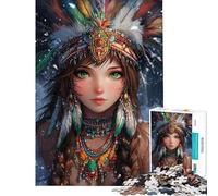 Rompecabezas de 1000 Piezas para Adultos con Tocado nevado Rompecabezas de Belleza para Adolescentes Ideal para Pasar el Tiempo en casa ejercitar el Cerebro cumpleaños 50x75cm