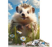 Rompecabezas de 1000 Piezas para Adultos, con un Bonito Erizo, Ideal para Halloween (38 x 26 cm).