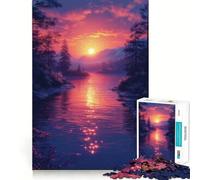 Rompecabezas de 1000 Piezas para Adultos con un Hermoso Paisaje,diseño de Bordes precisos,Juego Mental,Regalo Ideal para Pasar un rato Agradable y Disfrutar de la Navidad (38x26cm)