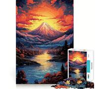 Rompecabezas de 1000 Piezas para Adultos con un Hermoso Paisaje japonés,Arte de Corte Fino,Juego Mental,Regalo para Momentos de Tranquilidad,Regalo Divertido de cumpleaños (38x52cm)