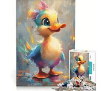 Rompecabezas de 1000 Piezas para Adultos con un Lindo Dibujo de un Patito, Ideal para armar, Mejorar la Memoria cumpleaños y Navidad 38x52cm