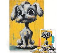 Rompecabezas de 1000 Piezas para Adultos con un Lindo Dibujo de un Perro de Dibujos Animados, Juego Imposible, análisis y lógica, fortalece el Amor Entre Parejas 50x75cm