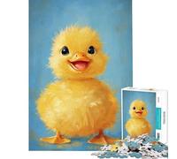 Rompecabezas de 1000 Piezas para Adultos con un Lindo Patito Amarillo Rompecabezas artístico para Adultos Ideal para la diversión Familiar un desafío Educativo y un Juego Intelectual 38x52cm