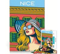 Rompecabezas de 1000 Piezas para Adultos con una Bonita ilustración de Francia,lámina artística de Viaje,decoración de Bordes limpios,Actividad Cerebral,diversión fácil,Regalo para la Mente