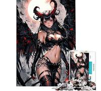 Rompecabezas de 1000 Piezas para Adultos con una Hermosa Chica Demonio de Anime Ideal para Adolescentes Divertidos Juegos de decoración de Pared cumpleaños (tamaño 50x75cm)