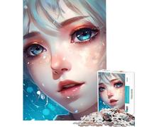 Rompecabezas de 1000 Piezas para Adultos con una Linda Chica Anime Rubia Juego Imposible para un desafío Educativo Regalos de Juguete Ideas para Aprender y educar (Tamaño 38x26cm)