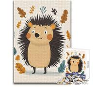 Rompecabezas de 1000 Piezas para Adultos con una Linda ilustración de Erizo Disfrute de Momentos de Tranquilidad y Paz Juguete de Corte de Alta precisión Tamaño 38x26cm