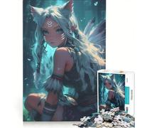Rompecabezas de 1000 Piezas para Adultos con una Linda niña indígena Americana, Ideal para Relajarse, Decorar el hogar o como Regalo para Toda la Familia 50x75cm