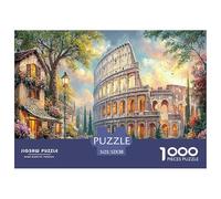 Rompecabezas de 1000 Piezas para Adultos con una Paloma Colorida en un jardín, cartón 100% Reciclado, Coliseo en un Paisaje vívido, bellamente ilustrado, 52 x 38 cm (1000 Piezas)