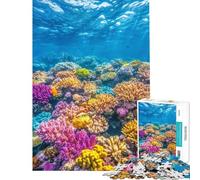 Rompecabezas de 1000 Piezas para Adultos con Vibrantes arrecifes de Coral Juegos relajantes para la diversión Familiar en cumpleaños y Navidad (tamaño 50x75cm)