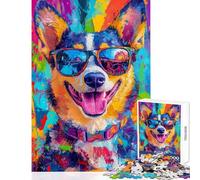 Rompecabezas de 1000 Piezas para Adultos con Vibrantes diseños de Perros Juego práctico Que Mejora la Memoria y es antiestrés Colección de Artistas Bellas Artes (38x52cm)