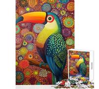 Rompecabezas de 1000 Piezas para Adultos con Vibrantes Ilustraciones de tucanes Divertidos Juegos de Rompecabezas para Adultos Regalos para Mujeres cumpleaños y obsequios únicos (tamaño 50x75cm)