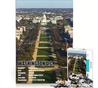 Rompecabezas de 1000 Piezas para Adultos con Vista aérea de Washington DC, Juguetes para armar, Actividades Divertidas en casa, cumpleaños y Navidad 38x52cm