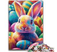 Rompecabezas de 1000 Piezas para Adultos, Conejo de Pascua, Juego Educativo Familiar, decoración de Pared, cumpleaños y Navidad, 38x26cm
